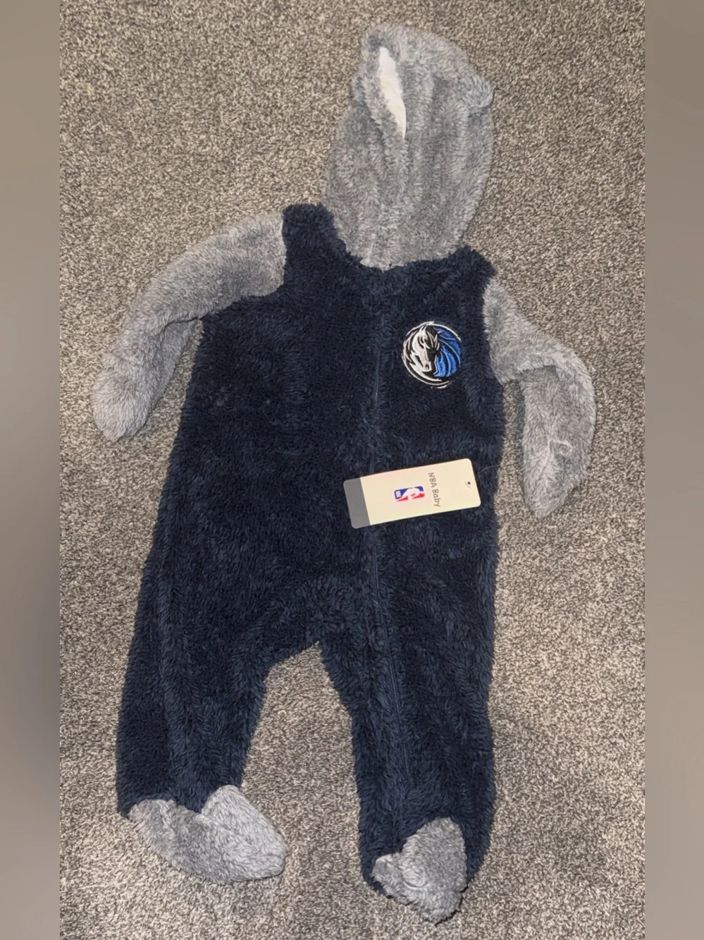 Dallas Mavericks Outerstuff Navy Stay Napping Fleece Bunting  Size 6/9 Mths